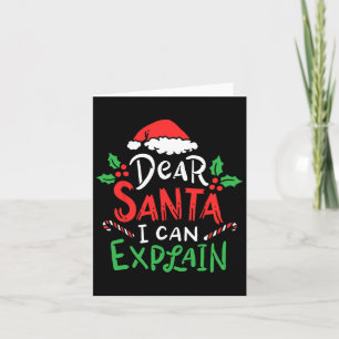 Carte Noël Cher Père Noël Je Peux Expliquer Funny Père N