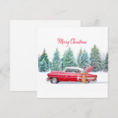 Carte Noël Chevrolet rouge (Devant / Derrière)