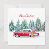 Carte Noël Chevrolet rouge (Devant)
