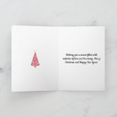 Carte Noel Choir Boys de mi-siècle Noël rose (Intérieur)