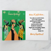 Carte Noël chrétien inspiré par l'Amérique africaine (Intérieur)