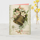 Carte Noel Christmas Bell (Fleur jaune)