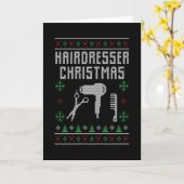 Carte Noël Coiffeur (Fleur jaune)