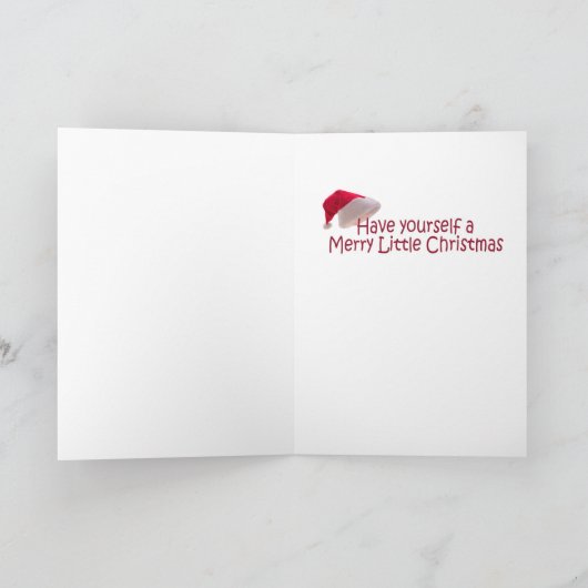 Carte Noël Collie de père Noël Border (Intérieur)