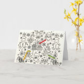 Carte Noël Color Me (Fleur jaune)