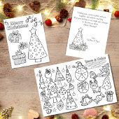 Carte Noël Coloration et activité de jeu