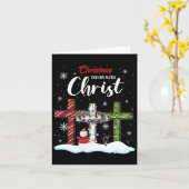 Carte Noël Commence Avec Christ Snowman Christian Cro (Fleur jaune)