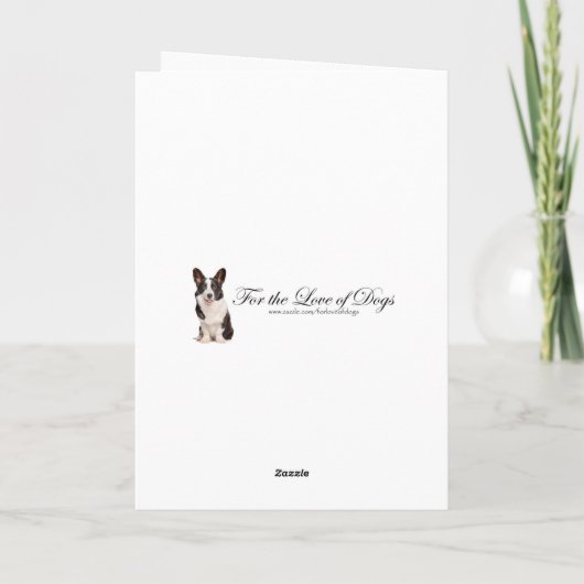 Carte Noël Corgi (Dos)