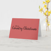 Carte Noël Country Rouge (Fleur jaune)