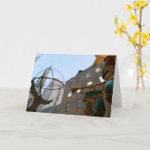 Carte Noël - Cour intérieure du bâtiment international - (Fleur jaune)