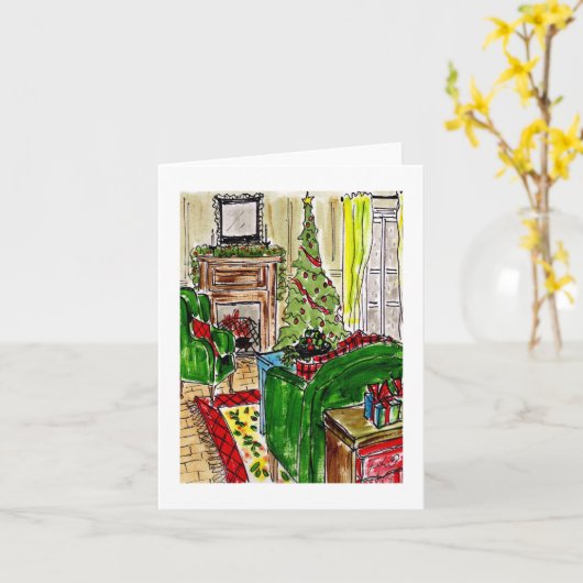 Carte Noël Cozy (Fleur jaune)