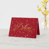 Carte Noël Croire Avec Les Étoiles D'Or (Fleur jaune)