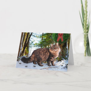 Carte "Noël dans les bois" Message de vœux