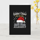 Carte Noël d'avocat - Le Père Noël est réel, allégué (Fleur jaune)