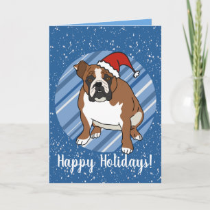 Carte Noël de Bulldog anglais