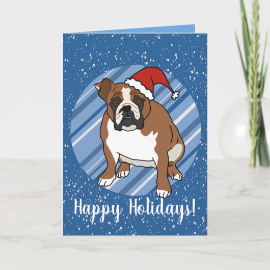 Carte Noël de Bulldog anglais (Devant)