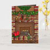 Carte Noël de campagne | Bas de bottes de cowboy  (Fleur jaune)