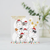 Carte Noël de chat (Debout devant)