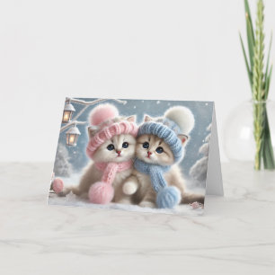 Carte Noël de chat