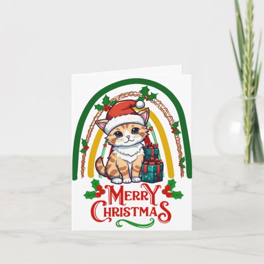 Carte Noël de chats mignons (Devant)