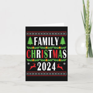 Carte Noël de famille 2024 Funny Matching Xmas Tree