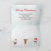 Carte Noël de Grandson, Cute Reindeer et Snowman (Intérieur)