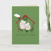 Carte Noël de hibou Mignon Drôle de vacances (Devant)