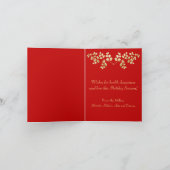 Carte Noël de la couronne de Noël (Intérieur)