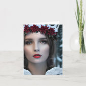 Carte Noël de la déesse d'hiver (Devant)