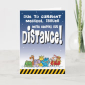 Carte Noël de la distance sociale (Devant)