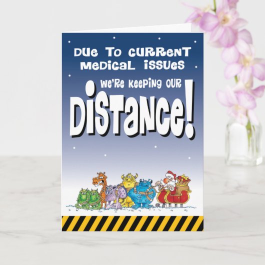 Carte Noël de la distance sociale (Orchidée)