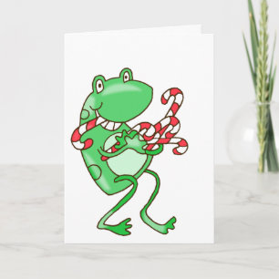 Carte Noël de la grenouille — Grenouille, Sucre de canne