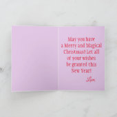 Carte Noël de la licorne magique (Intérieur)