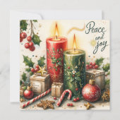 Carte Noël de la paix et de la joie (Devant)