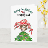 Carte Noël de la pieuvre de dessin (Fleur jaune)