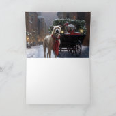 Carte Noël de la saison festive de l'American Staffordsh (Intérieur)