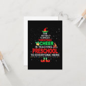 Carte Noël de l'enseignante préscolaire (Devant/Arrière en situation)