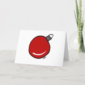 Carte Noël de l'ornement rouge