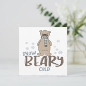 Carte Noël de l'ours très froid (Debout devant)
