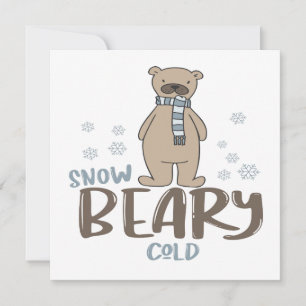 Carte Noël de l'ours très froid