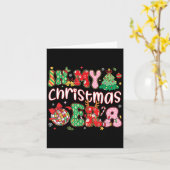 Carte Noël de Noël dans ma période de Noël Fêtes de fami (Fleur jaune)