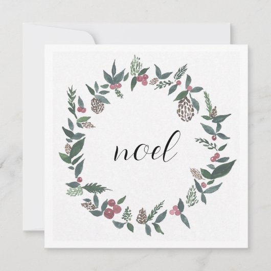 Carte noel de noël de couronne (Devant)