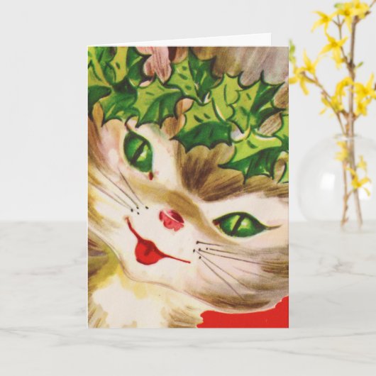 Carte Noël de Noël rétro (Fleur jaune)