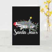 Carte Noël de père Noël Jaws (Fleur jaune)