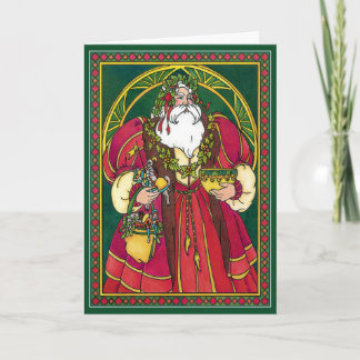 Carte : Noël de père - Père Noël - solstice