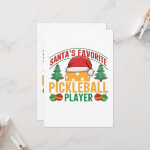 Carte Noël de pickleball