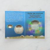 Carte Noël de poissons de décolleur de porc-épic (Intérieur)