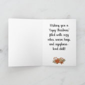 Carte Noël de Pun Capybara Dessiné à la Main Mignon Pers (Intérieur)