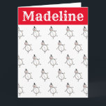 Carte Noël de Snowman personnalisé<br><div class="desc">Cette carte de Noël personnalisée présente le personnage Snowman de l'équipage de Noël.</div>