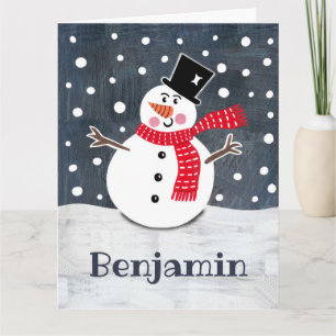 Carte Noël de Snowman personnalisé